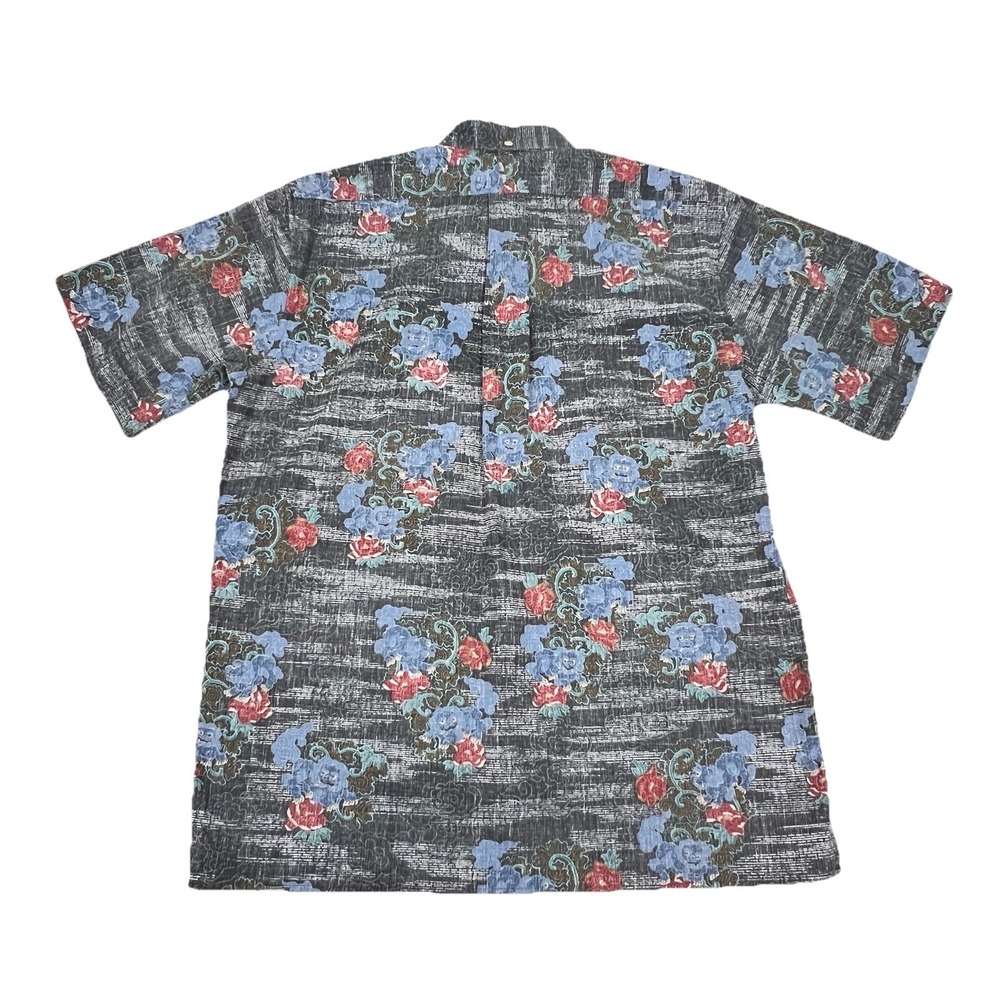 VTG Reyn Spooner Shirt Men's M Hawaiian  Traditionals Floral Kloth 1/4 Button - Picture 6 of 9